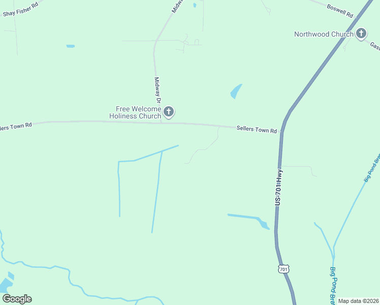 map of restaurants, bars, coffee shops, grocery stores, and more near 250-258 Hickory Ridge Drive in Whiteville