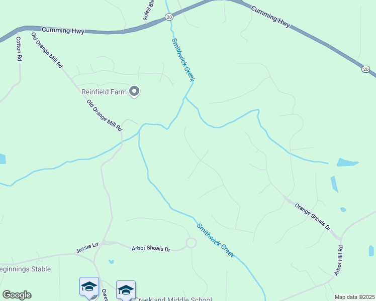 map of restaurants, bars, coffee shops, grocery stores, and more near 1037 Creek Side Drive in Canton