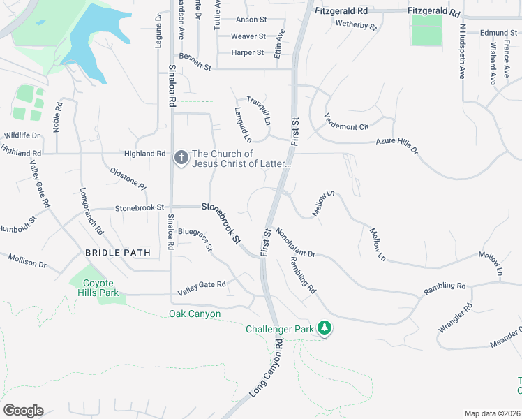 map of restaurants, bars, coffee shops, grocery stores, and more near 818 Mellow Lane in Simi Valley