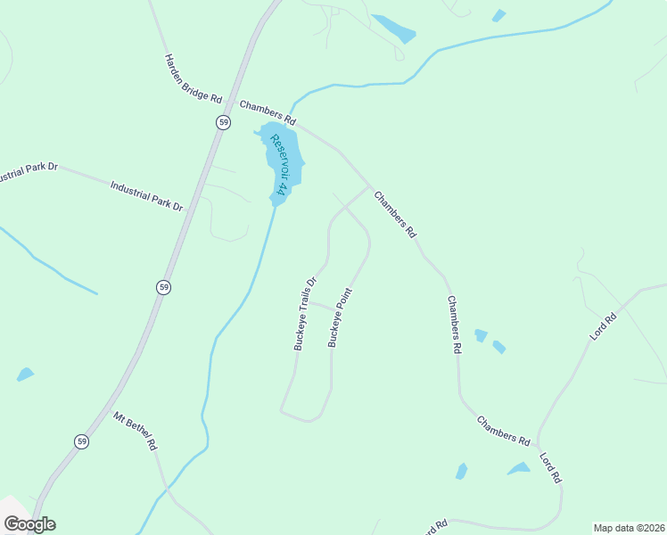 map of restaurants, bars, coffee shops, grocery stores, and more near 124 Buckeye Point in Commerce