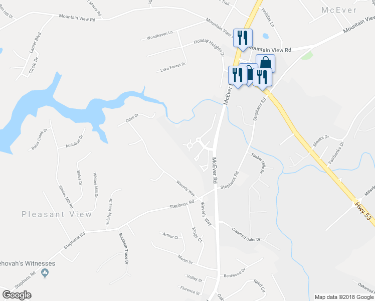 map of restaurants, bars, coffee shops, grocery stores, and more near 4837 Tangerine Circle in Oakwood
