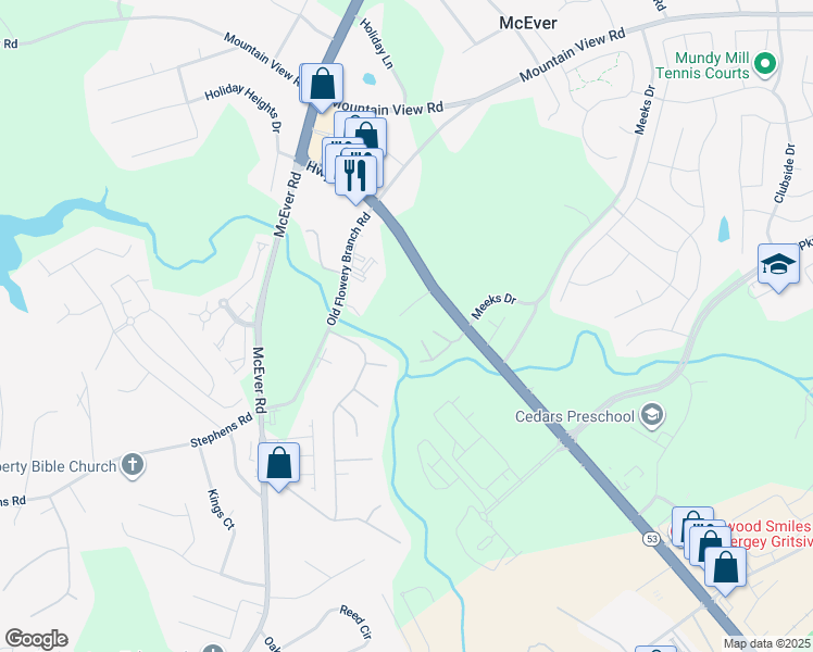 map of restaurants, bars, coffee shops, grocery stores, and more near 4251 Hudson Drive in Oakwood
