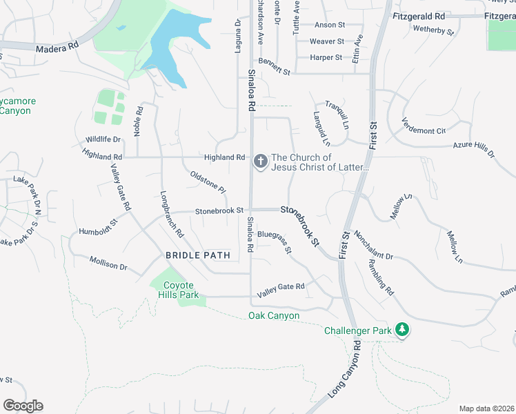map of restaurants, bars, coffee shops, grocery stores, and more near 533 Stonebrook Street in Simi Valley