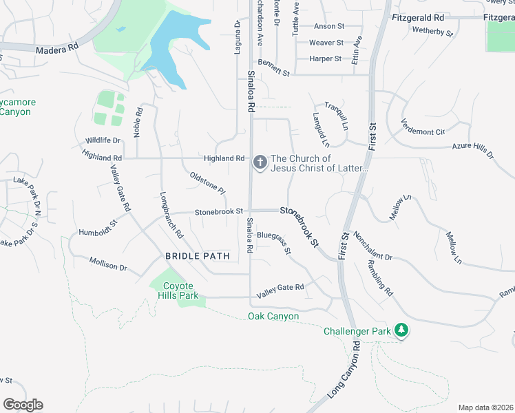 map of restaurants, bars, coffee shops, grocery stores, and more near 533 Stonebrook Street in Simi Valley