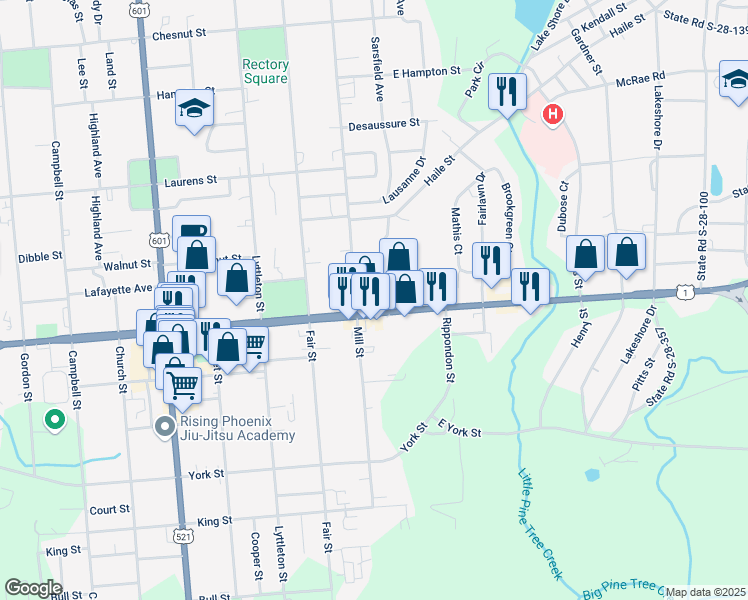 map of restaurants, bars, coffee shops, grocery stores, and more near 111 Mill Lane in Camden