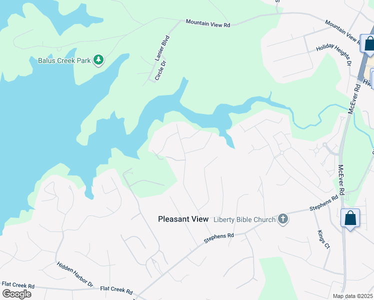 map of restaurants, bars, coffee shops, grocery stores, and more near 5114 Whites Mill Road in Gainesville
