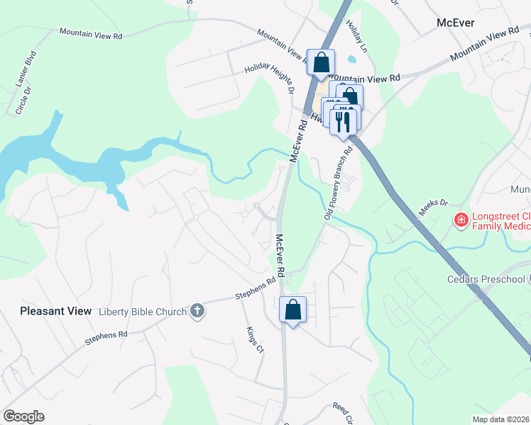 map of restaurants, bars, coffee shops, grocery stores, and more near 4900 Copper Springs Drive in Oakwood