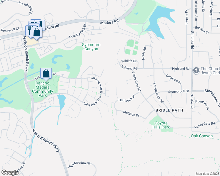 map of restaurants, bars, coffee shops, grocery stores, and more near 637 Galloping Hill Road in Simi Valley