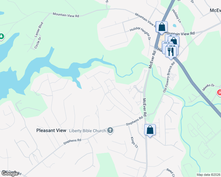 map of restaurants, bars, coffee shops, grocery stores, and more near 4934 Odell Drive in Gainesville
