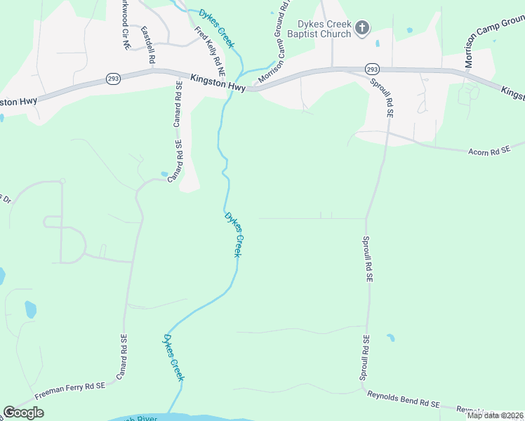 map of restaurants, bars, coffee shops, grocery stores, and more near 36 Mountain Creek Drive Southeast in Rome