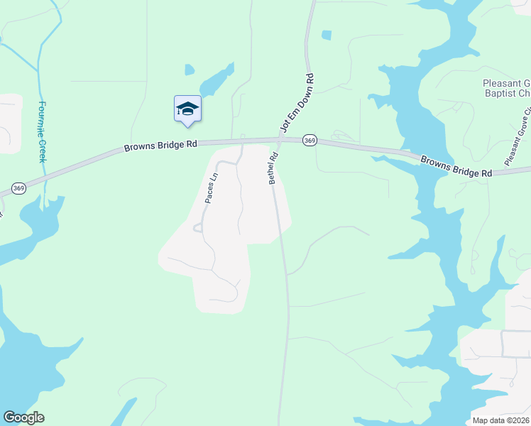 map of restaurants, bars, coffee shops, grocery stores, and more near 7720 Bethel Road in Gainesville