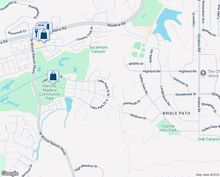 map of restaurants, bars, coffee shops, grocery stores, and more near 637 Galloping Hill Road in Simi Valley