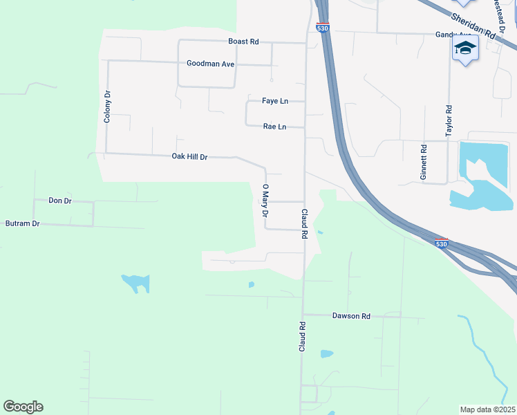 map of restaurants, bars, coffee shops, grocery stores, and more near 2402 O Mary Drive in White Hall