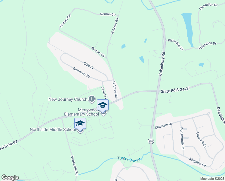 map of restaurants, bars, coffee shops, grocery stores, and more near 41 North Acres Road in Greenwood