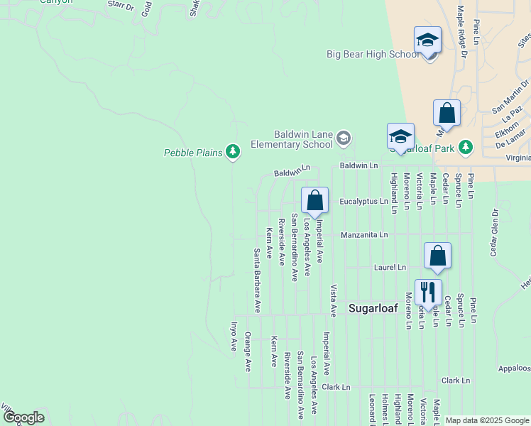 map of restaurants, bars, coffee shops, grocery stores, and more near 228 Kern Avenue in Sugarloaf