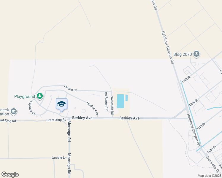 map of restaurants, bars, coffee shops, grocery stores, and more near Westside Road in Twentynine Palms