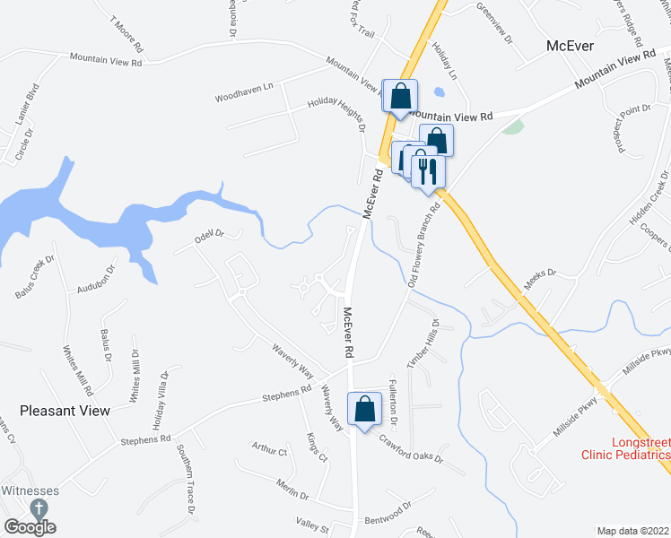 map of restaurants, bars, coffee shops, grocery stores, and more near 4718 Autumn Rose Trail in Oakwood