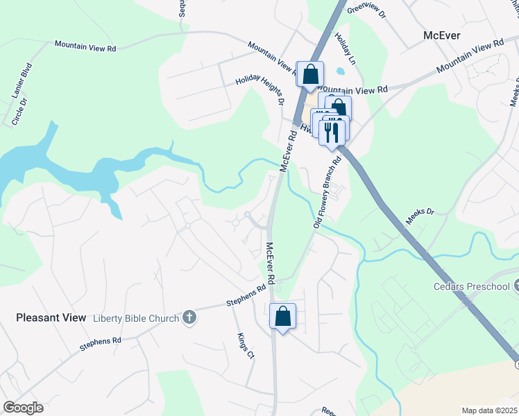 map of restaurants, bars, coffee shops, grocery stores, and more near 4718 Autumn Rose Trail in Oakwood