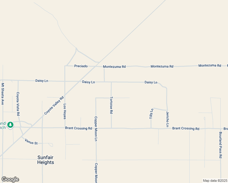 map of restaurants, bars, coffee shops, grocery stores, and more near 66619 Daisy Lane in Joshua Tree