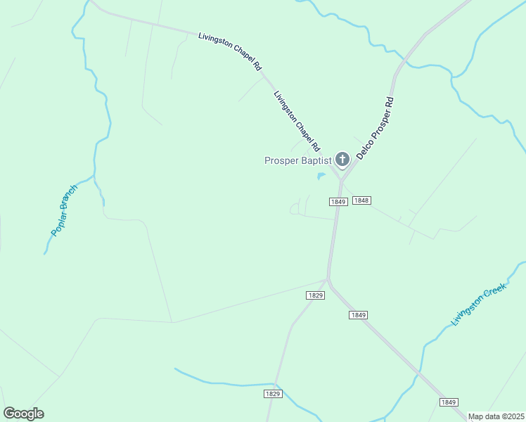map of restaurants, bars, coffee shops, grocery stores, and more near 131 Prosper Cemetery Road in Delco