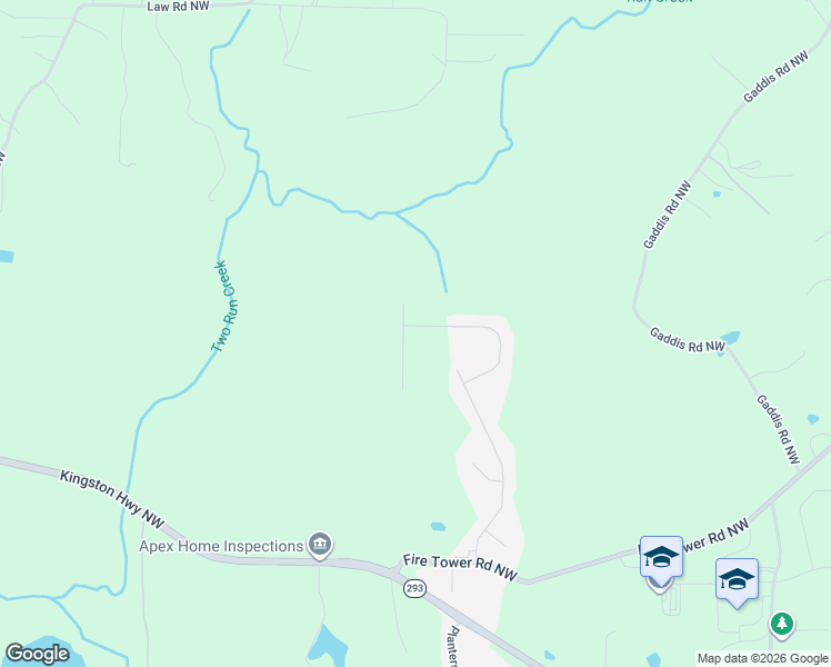 map of restaurants, bars, coffee shops, grocery stores, and more near 43 Akin Way in Cartersville