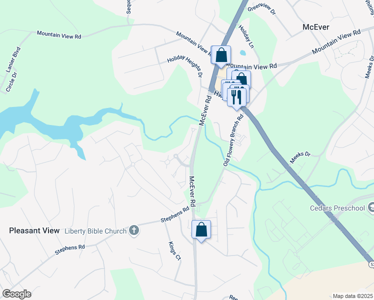 map of restaurants, bars, coffee shops, grocery stores, and more near 4722 Autumn Rose Trail in Oakwood