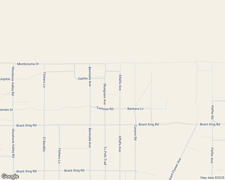 map of restaurants, bars, coffee shops, grocery stores, and more near 290 Bluegrass Avenue in Twentynine Palms