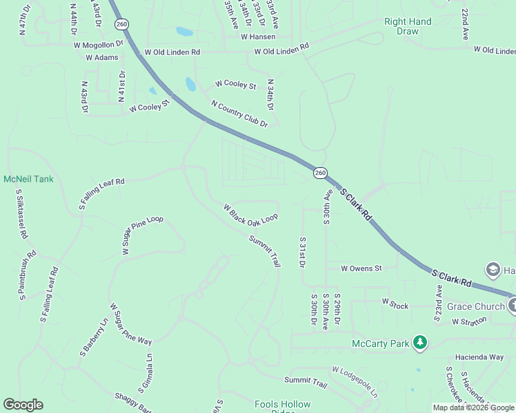 map of restaurants, bars, coffee shops, grocery stores, and more near 3141 West Black Oak Loop in Show Low