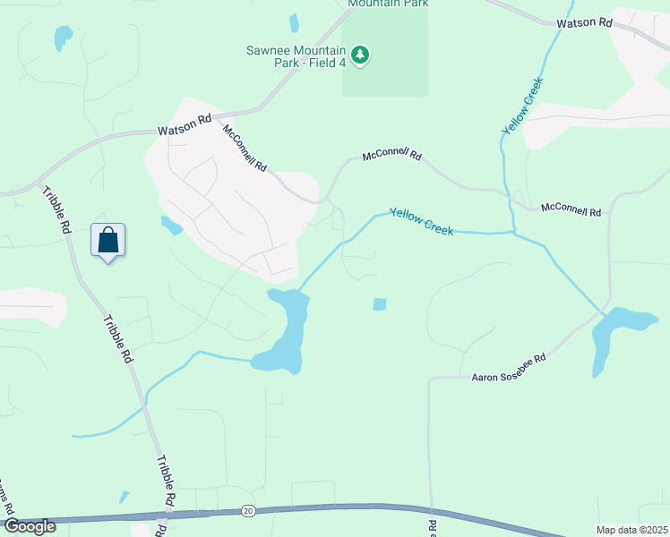 map of restaurants, bars, coffee shops, grocery stores, and more near 3975 McConnell Road in Cumming