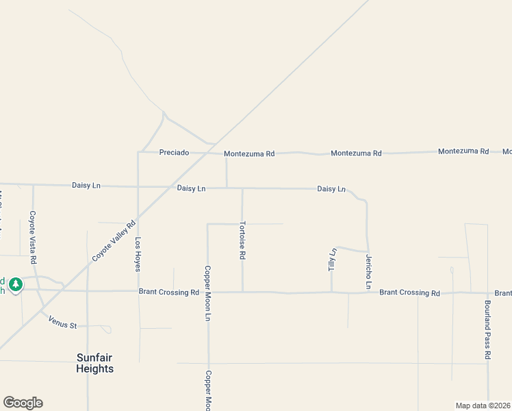 map of restaurants, bars, coffee shops, grocery stores, and more near 66619 Daisy Lane in Joshua Tree