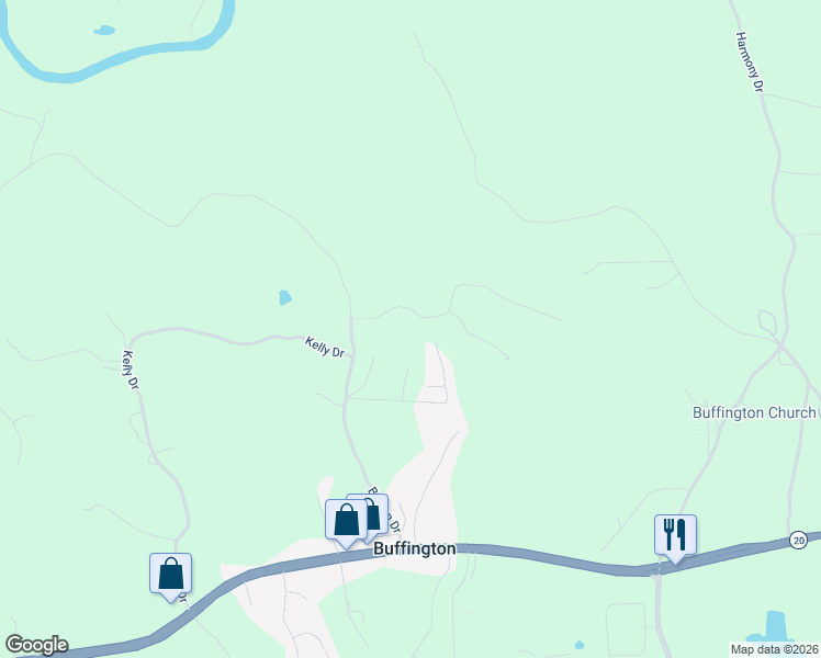 map of restaurants, bars, coffee shops, grocery stores, and more near 102 Hardwood Lane in Canton