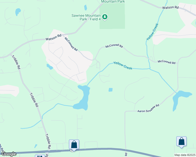 map of restaurants, bars, coffee shops, grocery stores, and more near 3975 McConnell Road in Cumming