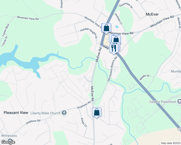 map of restaurants, bars, coffee shops, grocery stores, and more near 4730 Autumn Rose Trail in Oakwood