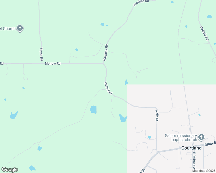 map of restaurants, bars, coffee shops, grocery stores, and more near 808 Wells Exd in Courtland