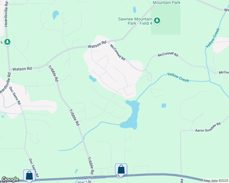 map of restaurants, bars, coffee shops, grocery stores, and more near 4205 Madison Hall Drive in Cumming