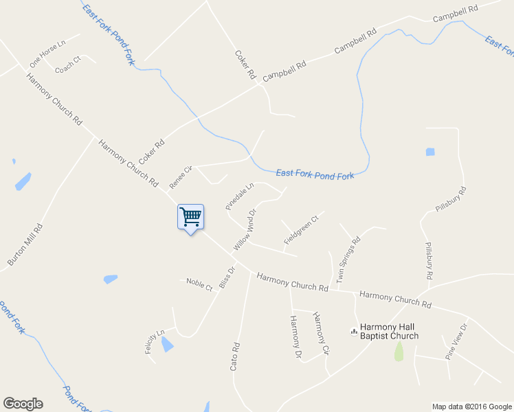 map of restaurants, bars, coffee shops, grocery stores, and more near 3920 Willow Wind Drive in Gainesville