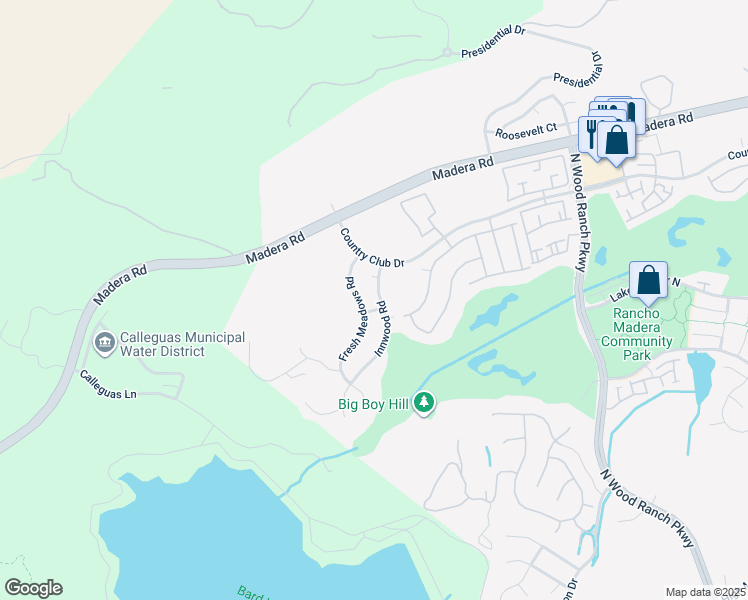map of restaurants, bars, coffee shops, grocery stores, and more near 519 Innwood Road in Simi Valley