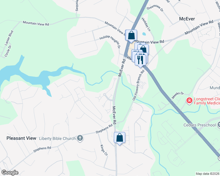 map of restaurants, bars, coffee shops, grocery stores, and more near 4729 Autumn Rose Trail in Oakwood