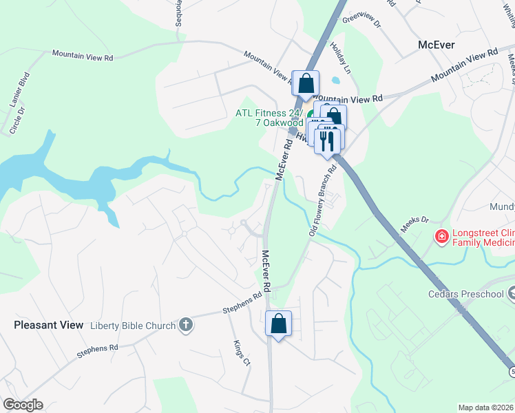 map of restaurants, bars, coffee shops, grocery stores, and more near 4729 Autumn Rose Trail in Oakwood