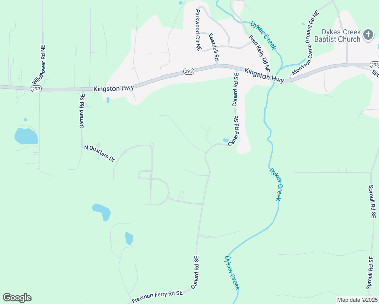 map of restaurants, bars, coffee shops, grocery stores, and more near 324 Canard Road Southeast in Rome