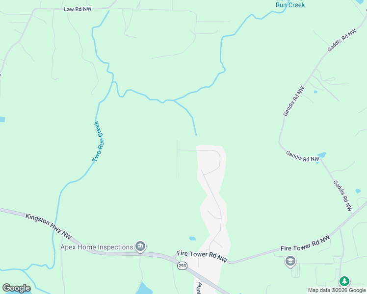 map of restaurants, bars, coffee shops, grocery stores, and more near 44 Akin Way in Cartersville