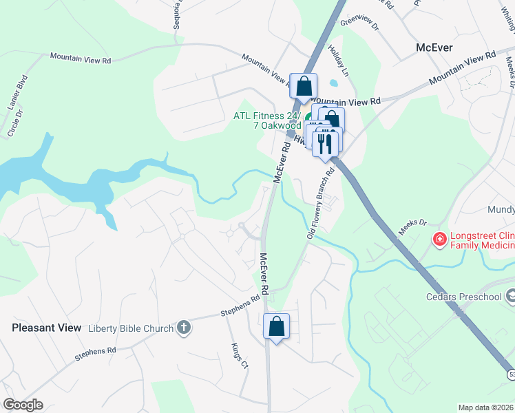 map of restaurants, bars, coffee shops, grocery stores, and more near 4739 Autumn Rose Trail in Oakwood