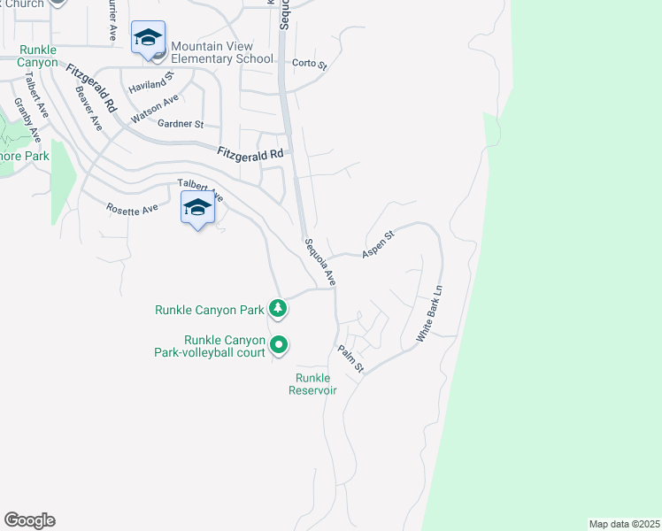 map of restaurants, bars, coffee shops, grocery stores, and more near 3404 Aspen Street in Simi Valley