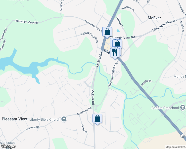 map of restaurants, bars, coffee shops, grocery stores, and more near 4746 Autumn Rose Trail in Oakwood