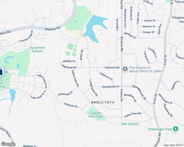 map of restaurants, bars, coffee shops, grocery stores, and more near 552 Longbranch Road in Simi Valley