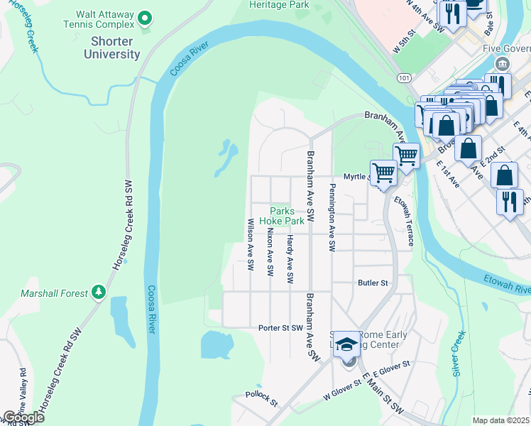 map of restaurants, bars, coffee shops, grocery stores, and more near 4 Charles Street in Rome