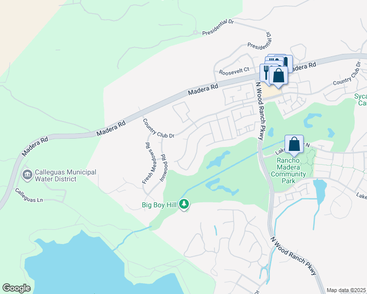 map of restaurants, bars, coffee shops, grocery stores, and more near 857 Congressional Road in Simi Valley