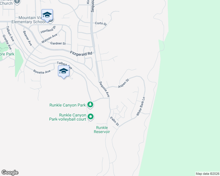 map of restaurants, bars, coffee shops, grocery stores, and more near 3428 Aspen Street in Simi Valley