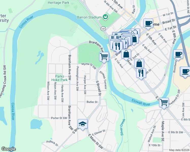 map of restaurants, bars, coffee shops, grocery stores, and more near in Rome