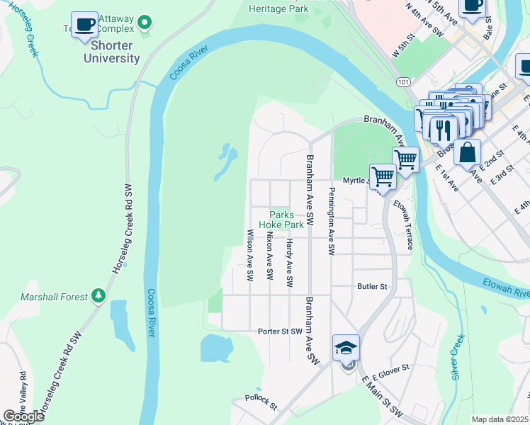map of restaurants, bars, coffee shops, grocery stores, and more near 4 Charles Street in Rome